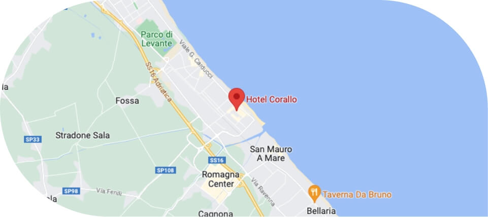 Google Map di Hotel Corallo - Gatteo